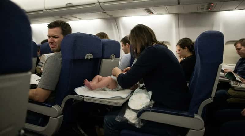 #23 - Changing Diapers at the Seat Instead of the Lavatory (Image Credits: Gemini)