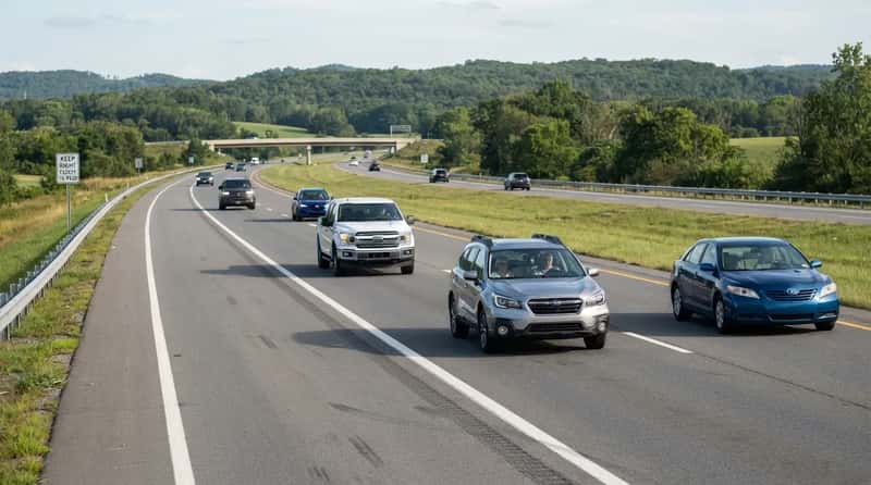 #3 - Staying in the Right Lane, Letting Faster Traffic Pass (Image Credits: Gemini)