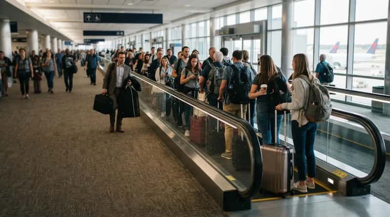 #17 - Standing Directly on the Moving Walkway Instead of Walking (Image Credits: Gemini)