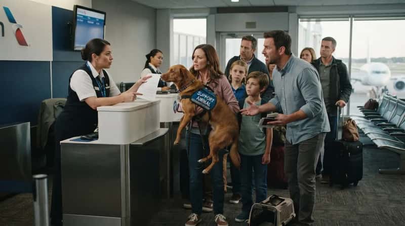 #21 - Trying to Board With an Unapproved "Support Animal" (Image Credits: Gemini)