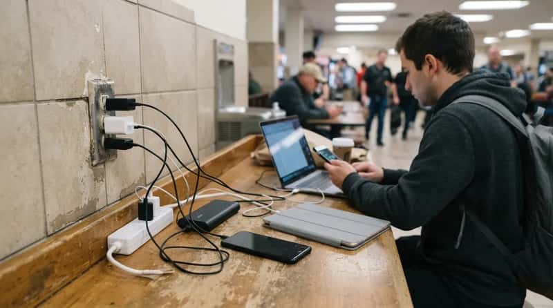 #14 - Outlet Hogging With Five Devices at Once (Image Credits: Gemini)