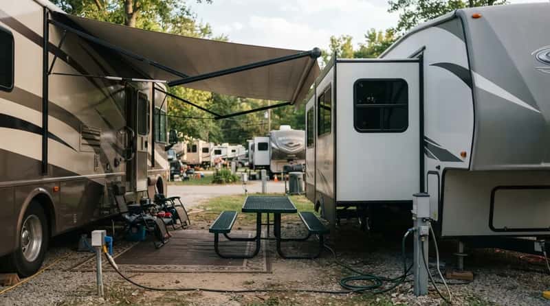 #7 - Letting Your Awning or Slide Creep Into Someone Else's Space (Image Credits: Gemini)