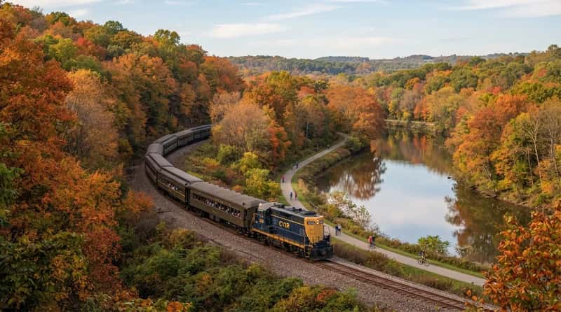 #16 - Cuyahoga Valley Scenic Railroad: A Train That Rolls Through a National Park, Not Past It (Image Credits: Gemini)