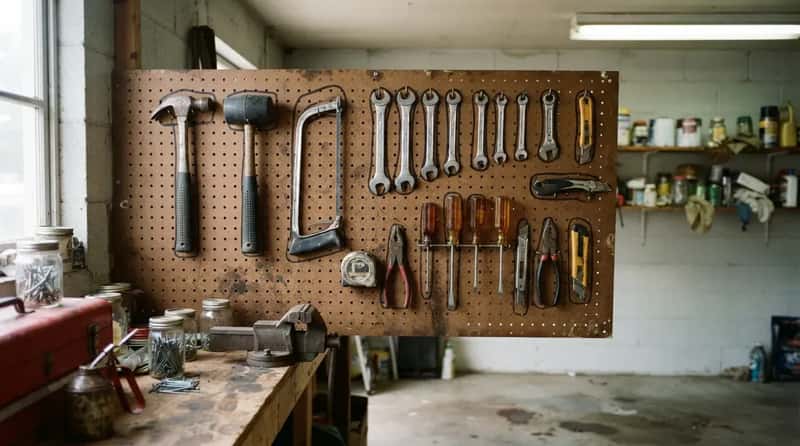 #24 - Pegboard Walls With Every Tool Outlined in Marker (Image Credits: Gemini)