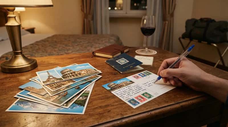 #15 - Postcards and Stamps Bought Before Leaving Home (Image Credits: Gemini)