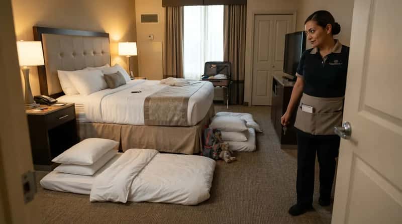 #11 - Extra Pillows Pulled Reveal Who's Really Sleeping Where (Image Credits: Gemini)