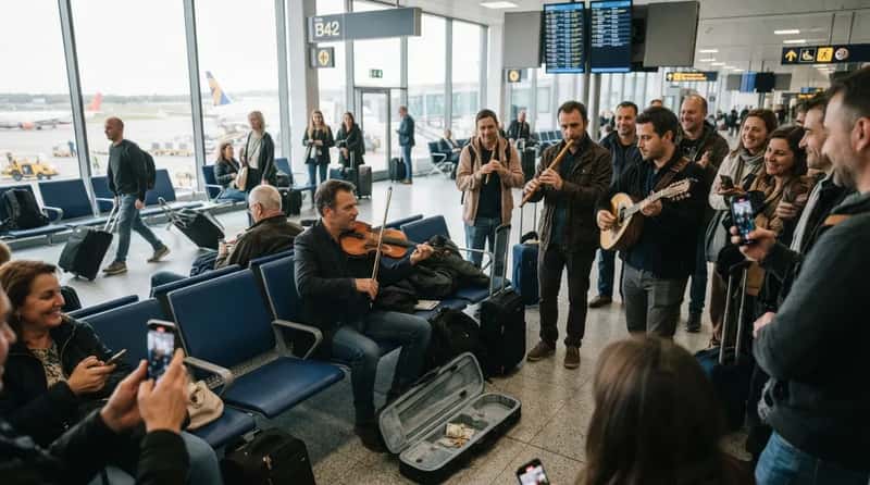 #5 - Pulling Out a Violin and Busking for the Whole Gate (Image Credits: Gemini)