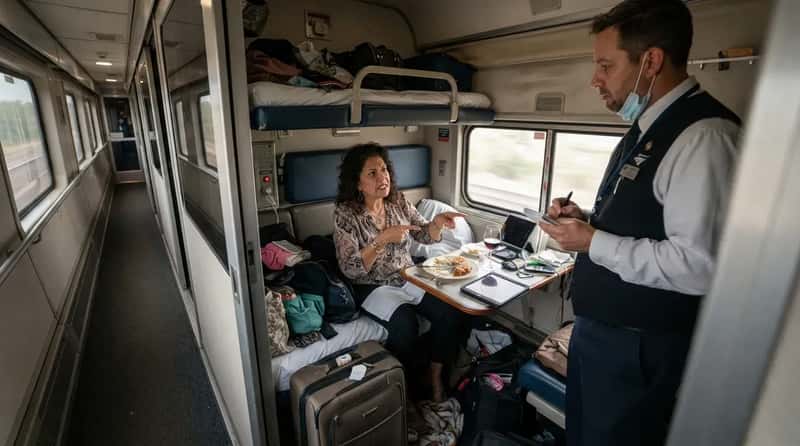 #2 - Treating a Roomette Like a Five-Star Suite With Room Service on Call (Image Credits: Gemini)