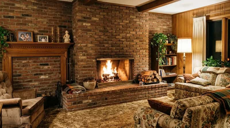 #26 - The Brick Fireplace With a Raised Hearth (Image Credits: Gemini)