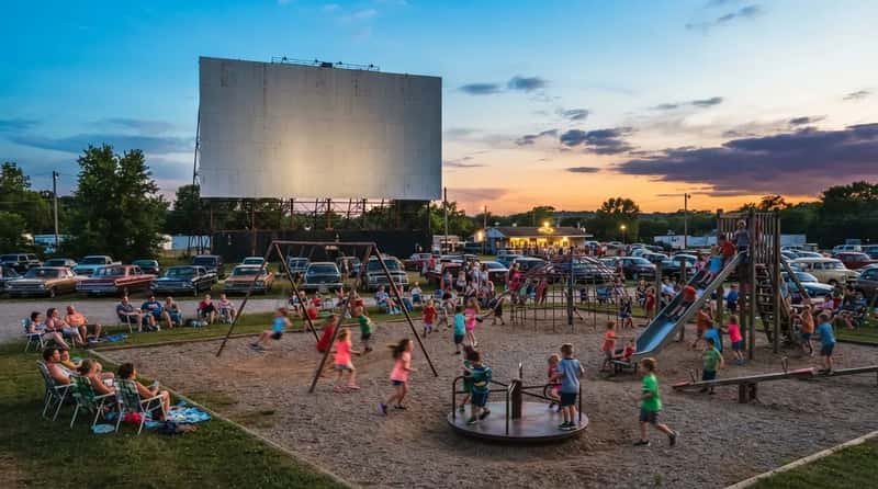 #21 - The Playground Right Under the Screen Before Showtime (Image Credits: Gemini)