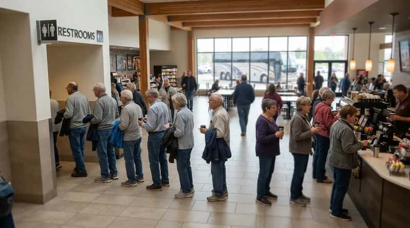 #25 - They Join the Restroom Line First and the Coffee Line Second (Image Credits: Gemini)