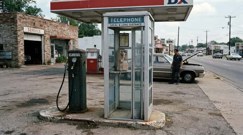 #9 - A Phone Booth Waiting Beside the Air Pump (Image Credits: Gemini)