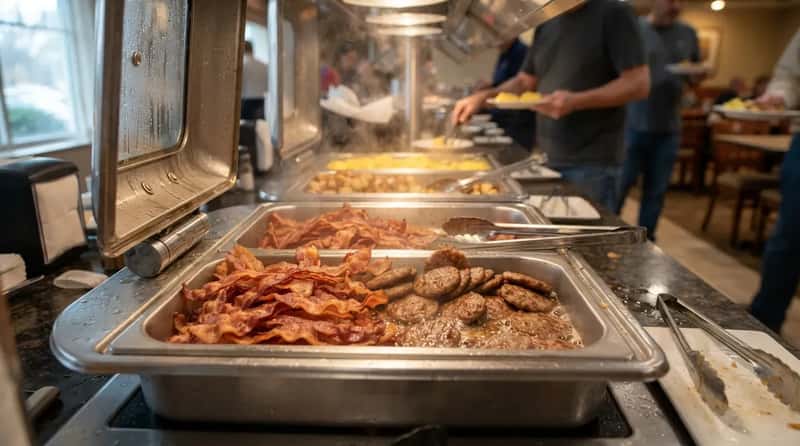#15 - Sizzling Bacon and Sausage on the Hot Line (Image Credits: Gemini)