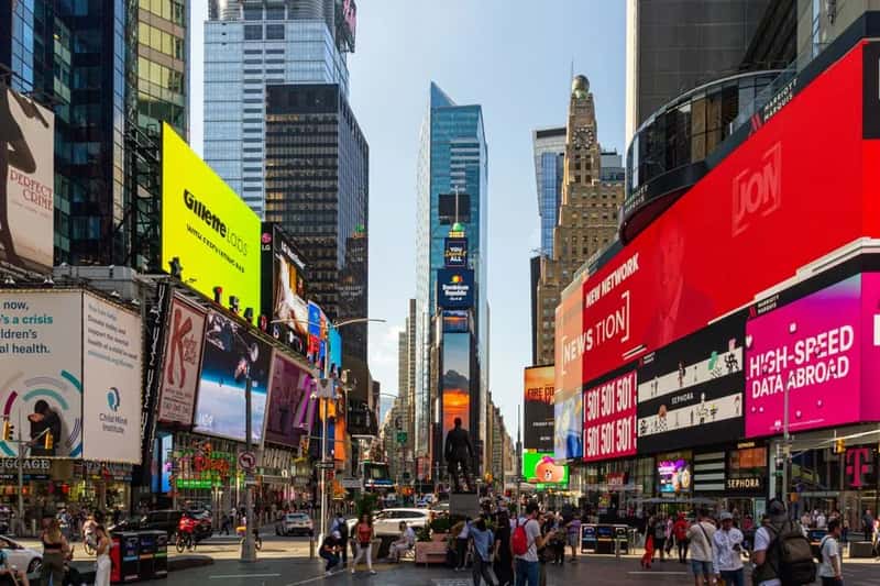 1. Times Square, New York City (Image Credits: Pexels)