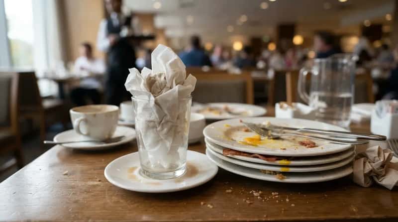#9 - The Napkin-in-the-Glass "Helper" (Image Credits: Gemini)