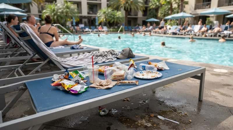 #13 - Leaving a Trail of Wrappers on Every Lounger (Image Credits: Gemini)