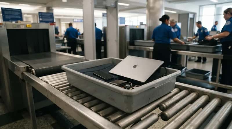 #5 - The Screening Bin Where Thousands of Laptops Get Left (Image Credits: Gemini)