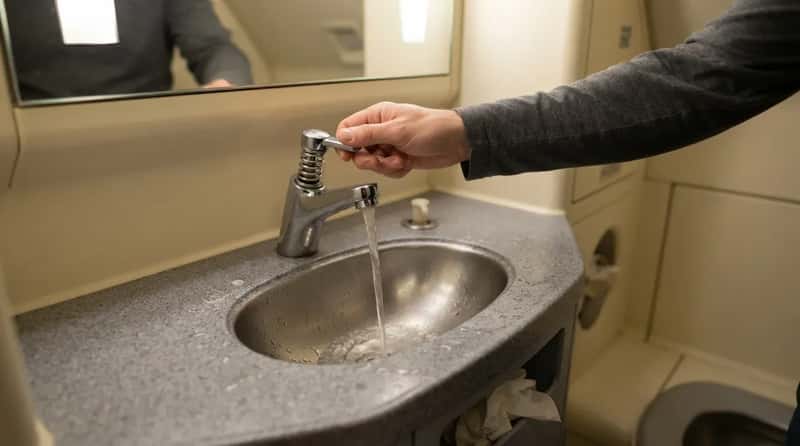 #24 - Running the Tap for Fun While the Plane Is Rationing Water (Image Credits: Gemini)