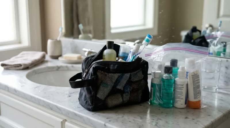 #12 - The Morning-Of Toiletries Bag That Never Quite Closes (Image Credits: Gemini)