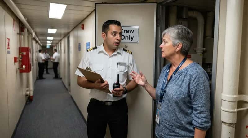 #19 - Ambushing Crew In Restricted Doorways With Random Questions (Image Credits: Gemini)