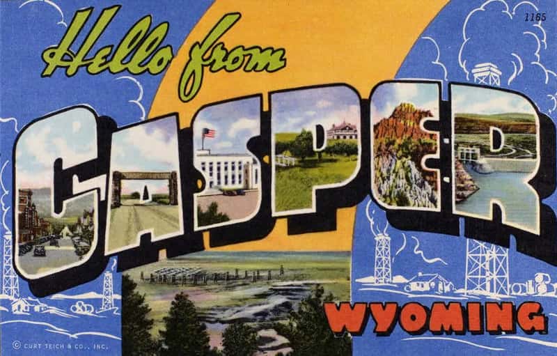 2. Casper, Wyoming (By Unknown authorUnknown author, Public domain)