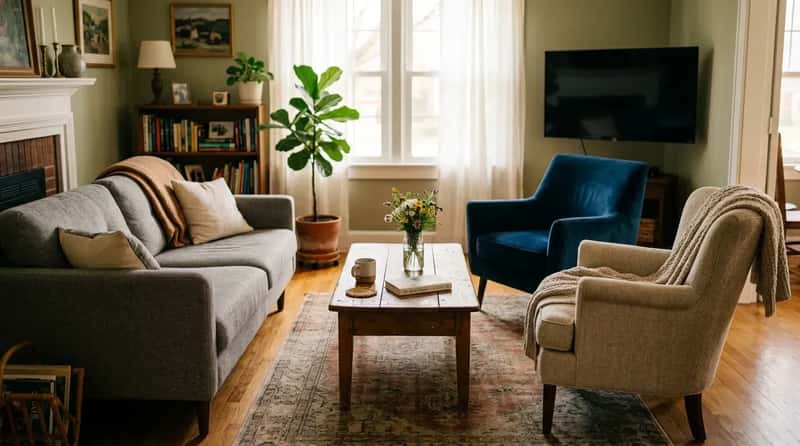 #24 - Seating Arranged for Conversation, Not Just the Screen (Image Credits: Gemini)