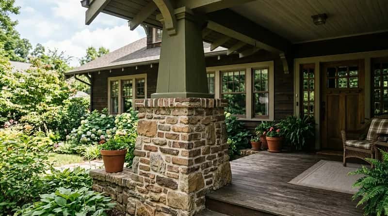 #9 - Brick or Stone Porch Pillars and Piers (Image Credits: Gemini)