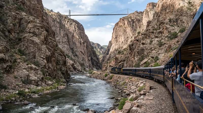 #12 - Royal Gorge Route Railroad: The Train That Passes Under a 956-Foot Bridge (Image Credits: Gemini)