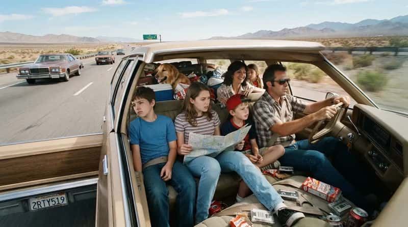 #1 - The Entire Family Piling Into One Car for "The Big Trip" (Image Credits: Gemini)