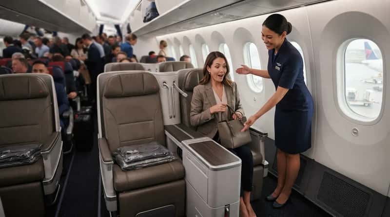 #16 - The Back of the Plane Was Oversold, So You Got Promoted (Image Credits: Gemini)