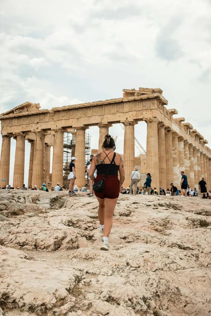 Wearing heels at Greece's ancient sites (Image Credits: Unsplash)
