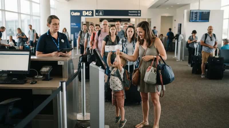 #25 - The Toddler "Helping" Scan Boarding Passes (Image Credits: Gemini)