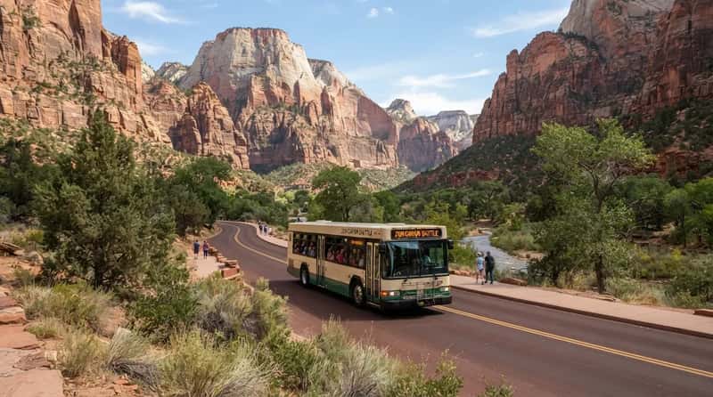 #15 - The Zion Canyon Shuttle Never Charged Anyone (Image Credits: Gemini)