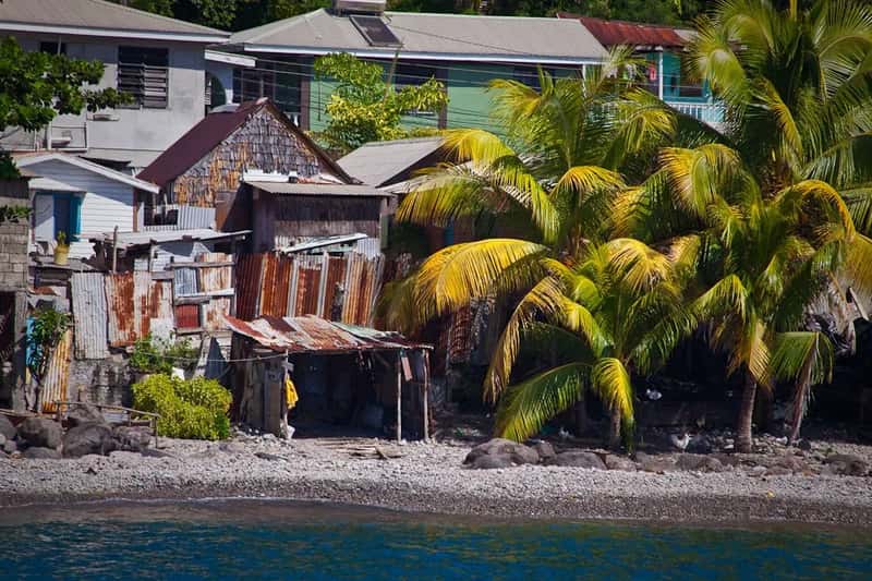1. Dominica (Flickr: Dominica Shanty Town by the sea, CC BY 2.0)