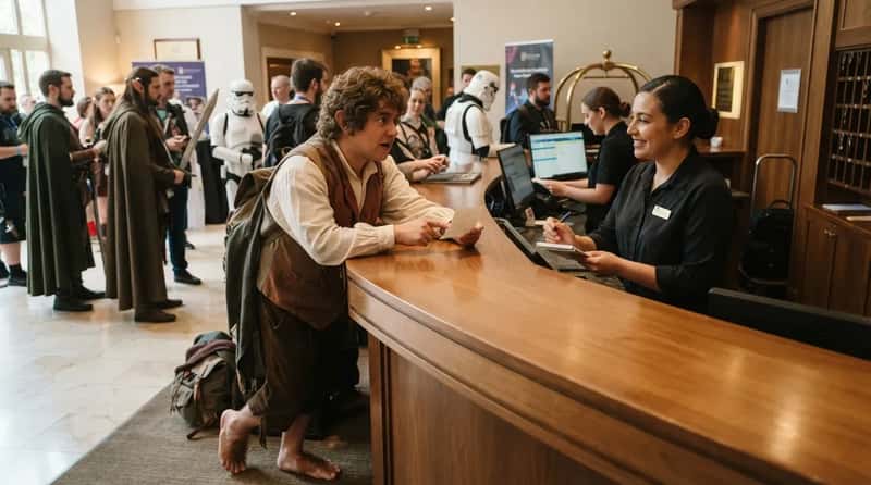 #21 - The Convention Guests Who Order Room Service in Elvish (Image Credits: Gemini)