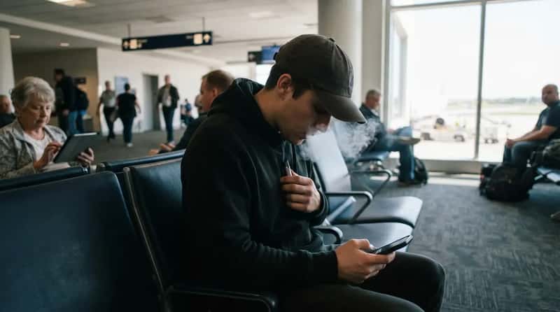 #9 - Vaping Near the Gate Like No One Will Notice (Image Credits: Gemini)