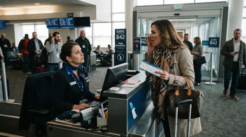 #16 - The Traveler Convinced the Agent Downgraded Her Out of Jealousy (Image Credits: Gemini)