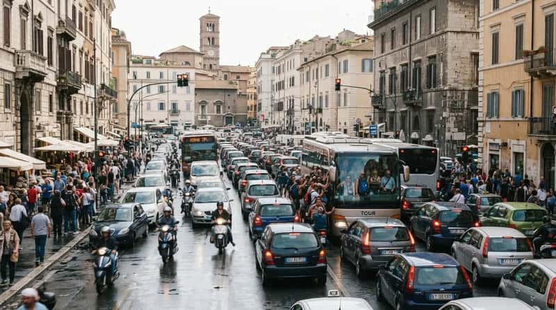 13. Traffic Patterns in Foreign Cities Don't Match Home Expectations (Image Credits: Gemini)