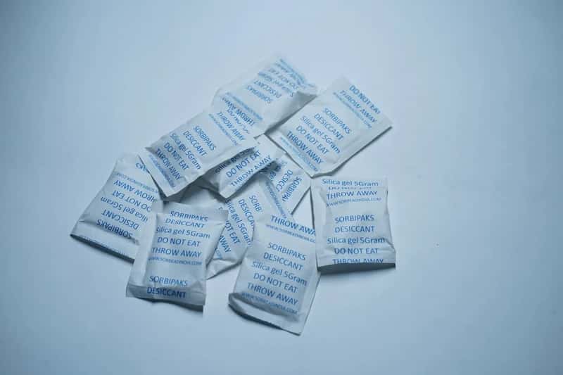 5. Silica gel packets (Image Credits: Unsplash)