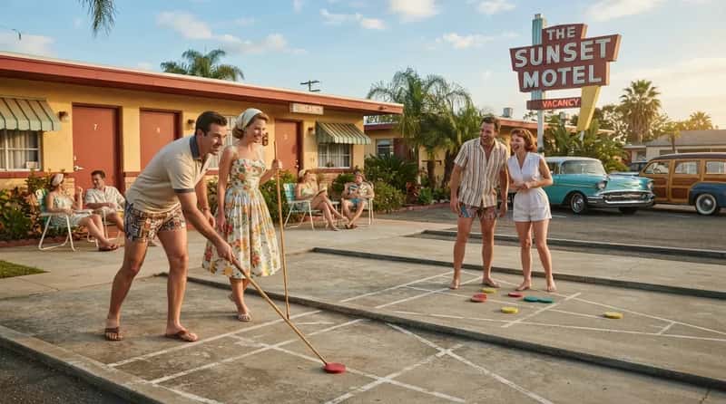 #21 - Motel Shuffleboard Courts That Turned Strangers Into Friends (Image Credits: Gemini)