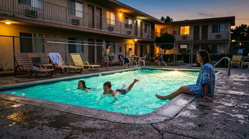 #12 - The Motel Pool at Dusk (Image Credits: Gemini)