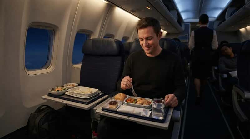 #15 - Leftover Meals Quietly Go to the Person Flying Alone (Image Credits: Gemini)