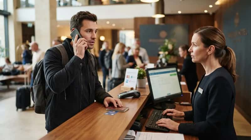 #6 - Staying on a Phone Call the Entire Check-In Process (Image Credits: Gemini)