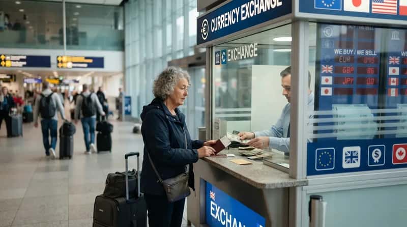 #11 - Grabbing Cash at the Airport Currency Booth (Image Credits: Gemini)