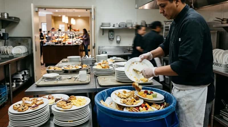#1 - The Buffet Throws Away More Than Double What a Menu Does (Image Credits: Gemini)