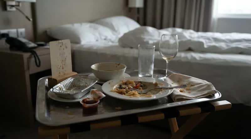 #18 - Room Service Trays Don't Sit Around for Days (Image Credits: Gemini)