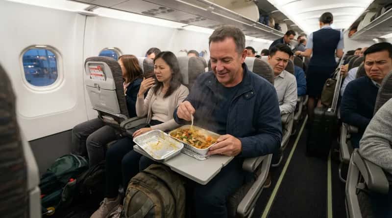 #15 - Boarding With Strong-Smelling Hot Food (Image Credits: Gemini)