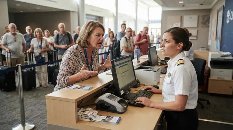 #7 - Making a Scene at the Check-In Counter Over Minor Issues (Image Credits: Gemini)