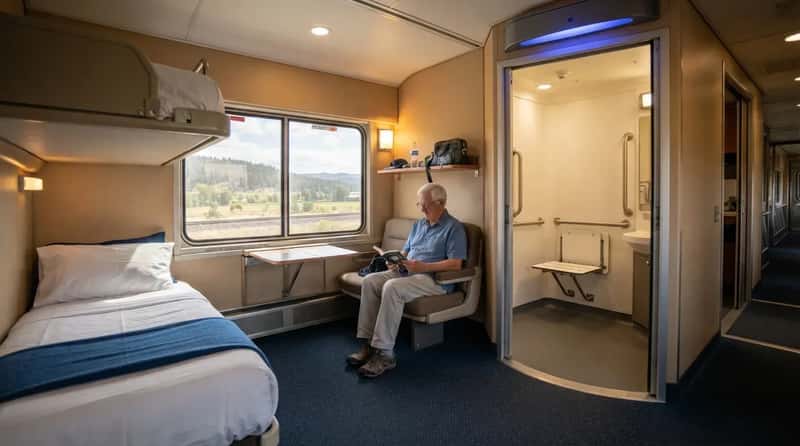 The Accessible Bedroom Is One Per Sleeper Car, and It Goes Fast (Image Credits: Gemini)
