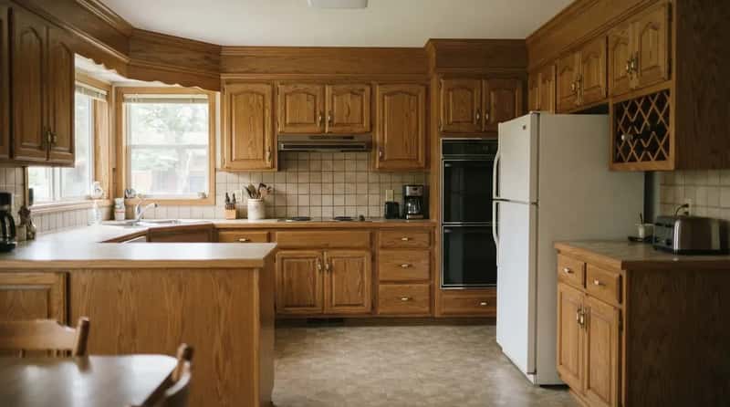 #9 - Real Oak Kitchen Cabinetry, Not Laminate Wrapped Around Particleboard (Image Credits: Gemini)